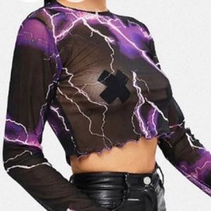 Urbanic Sheer Pullover T Shirt 